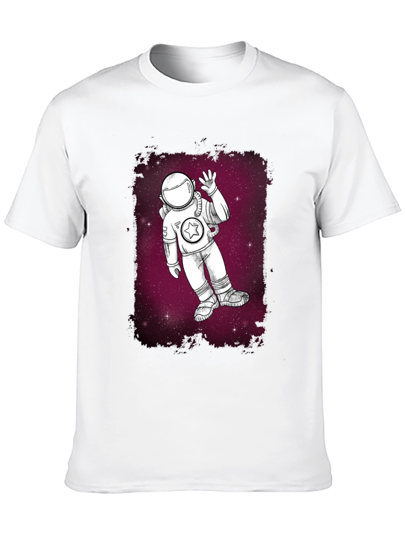 Astronaut in Space Graphic T-Shirt - Black