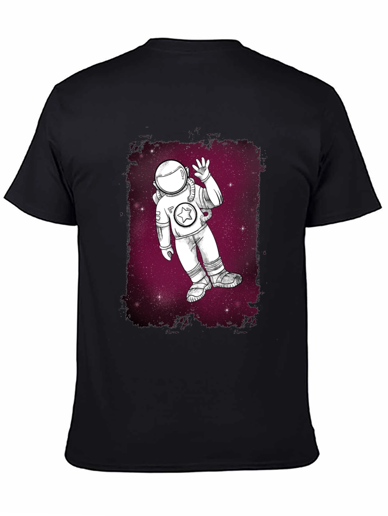 Astronaut in Space Graphic T-Shirt - Black