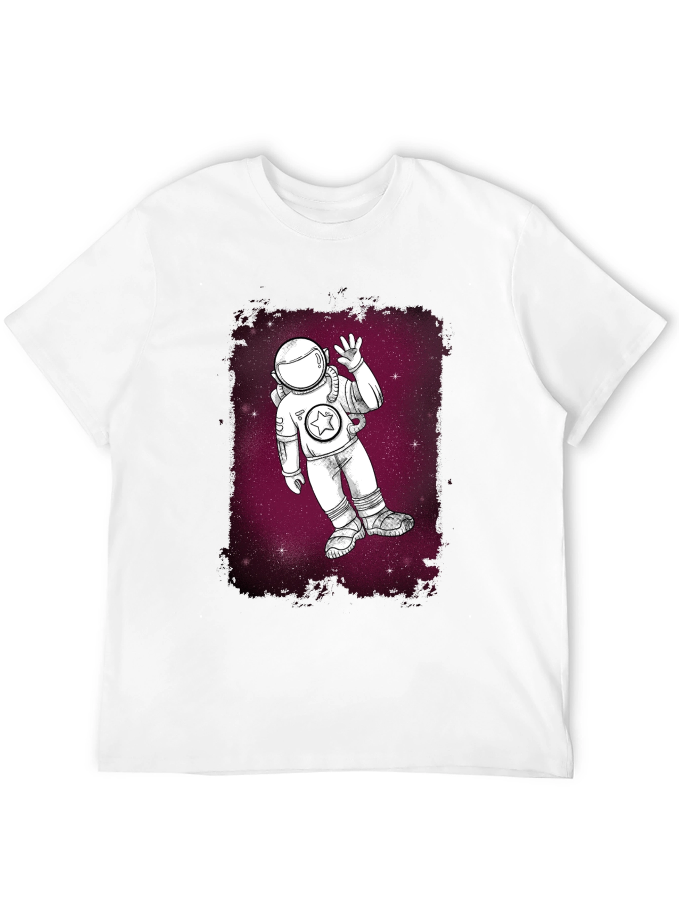 Astronaut in Space Graphic T-Shirt - Black