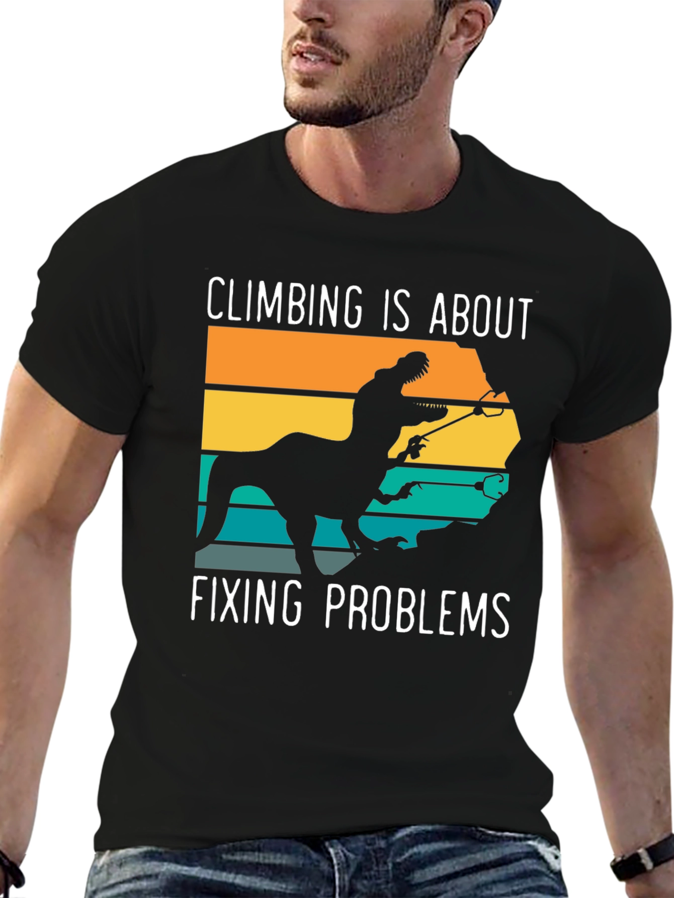 Climbing Dinosaur T-Shirt: Fixing Problems Tee