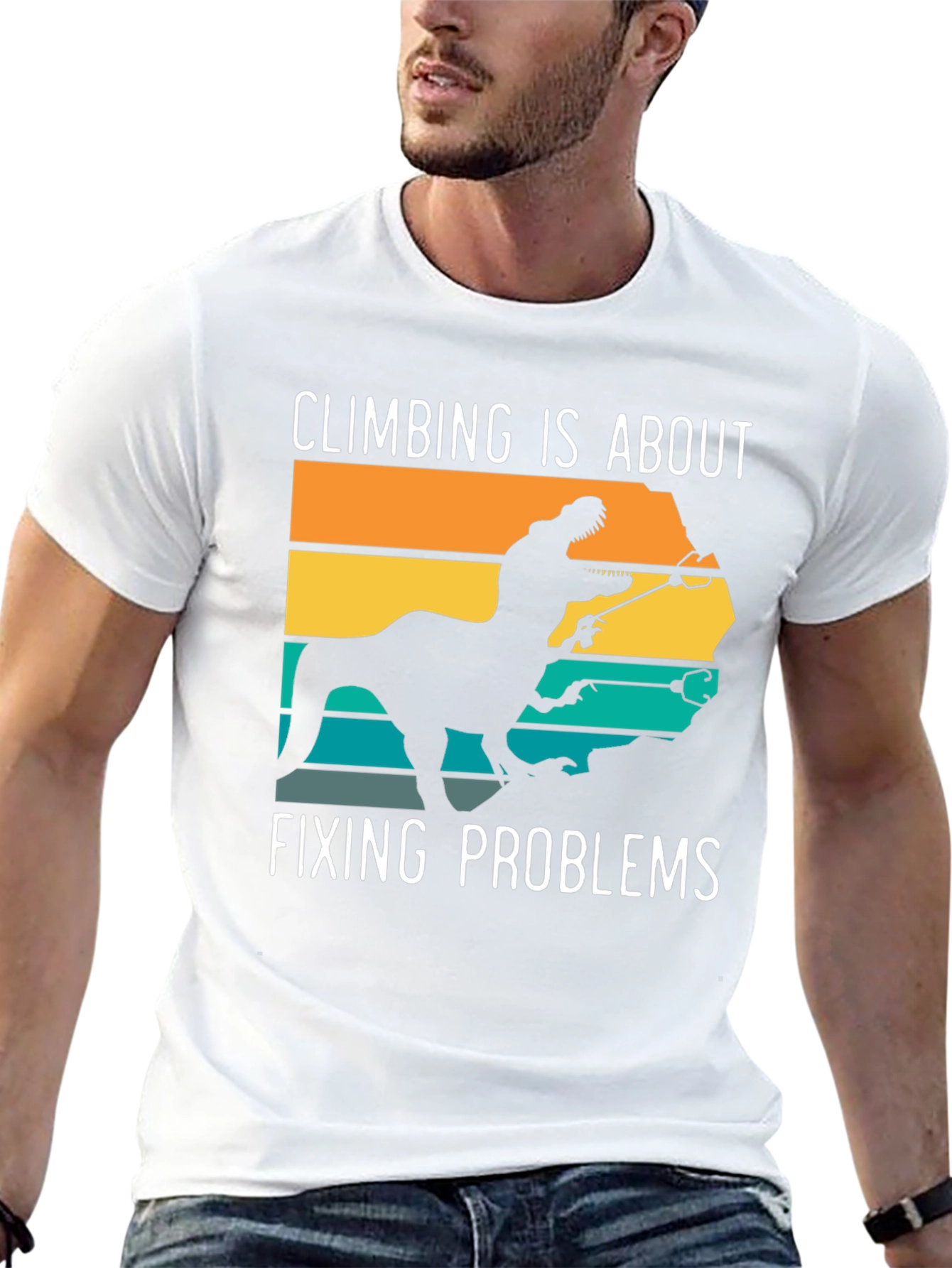 Climbing Dinosaur T-Shirt: Fixing Problems Tee