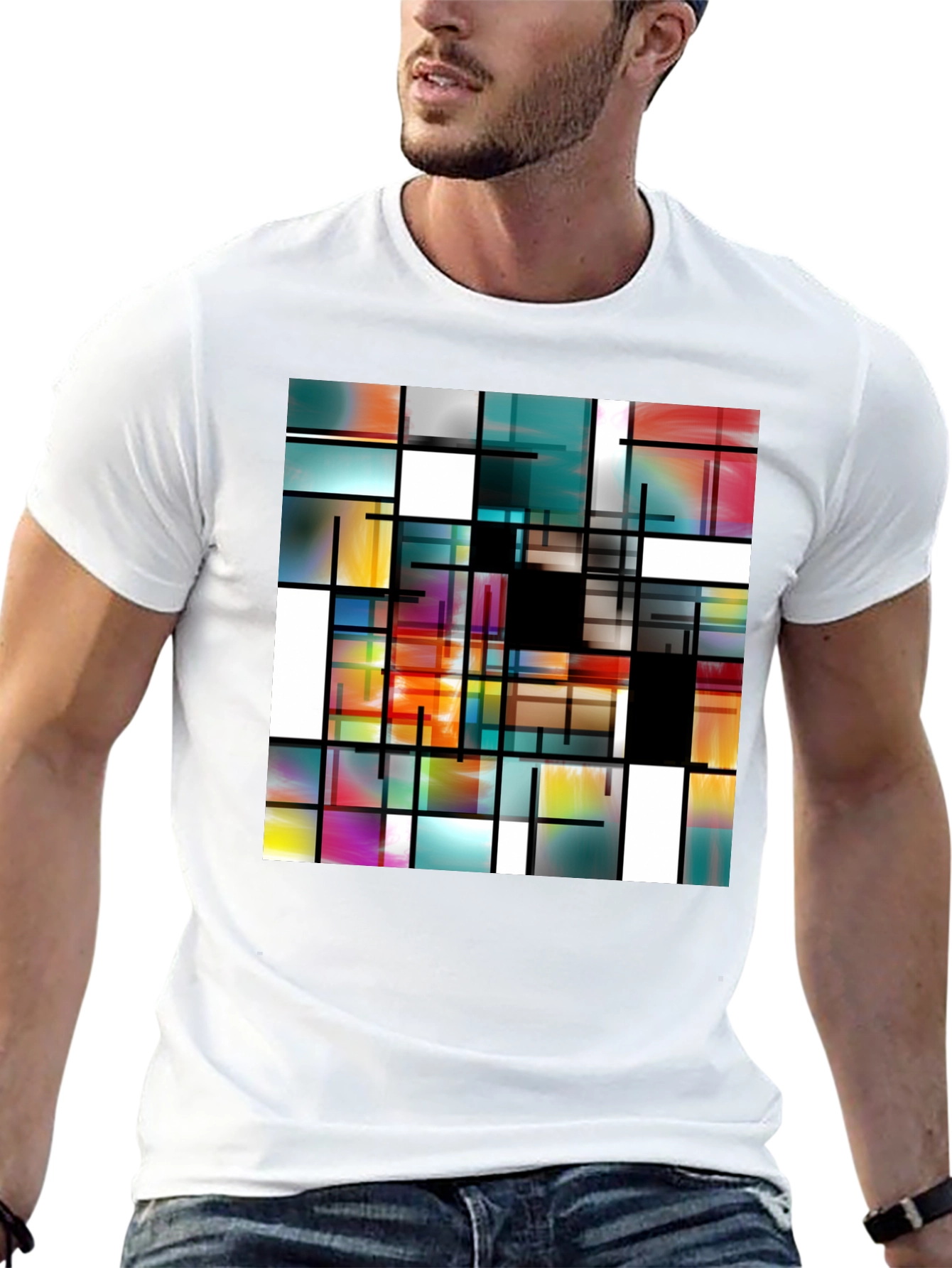 Abstract Art Mens T-Shirt - Modern Design
