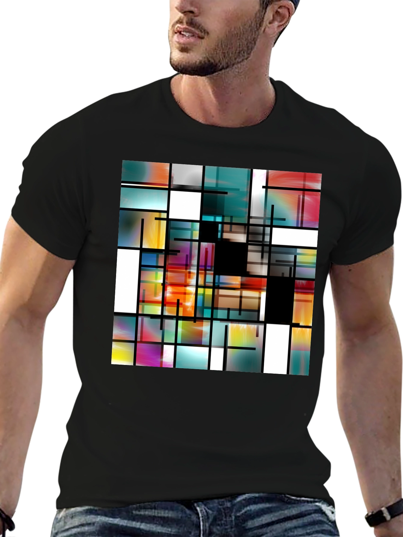 Abstract Art Mens T-Shirt - Modern Design