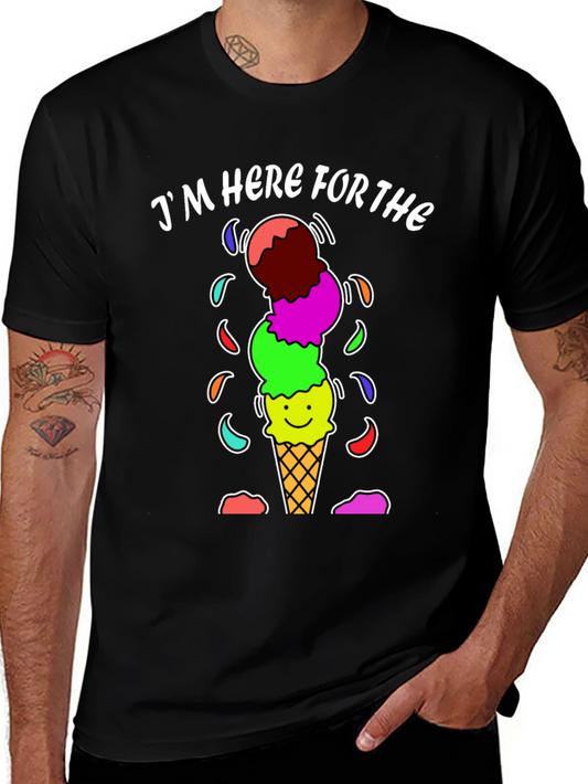 Im Here For The Ice Cream Graphic Tee
