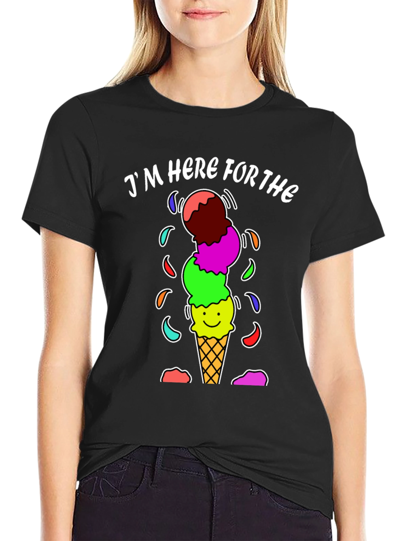 Im Here For The Ice Cream Graphic Tee