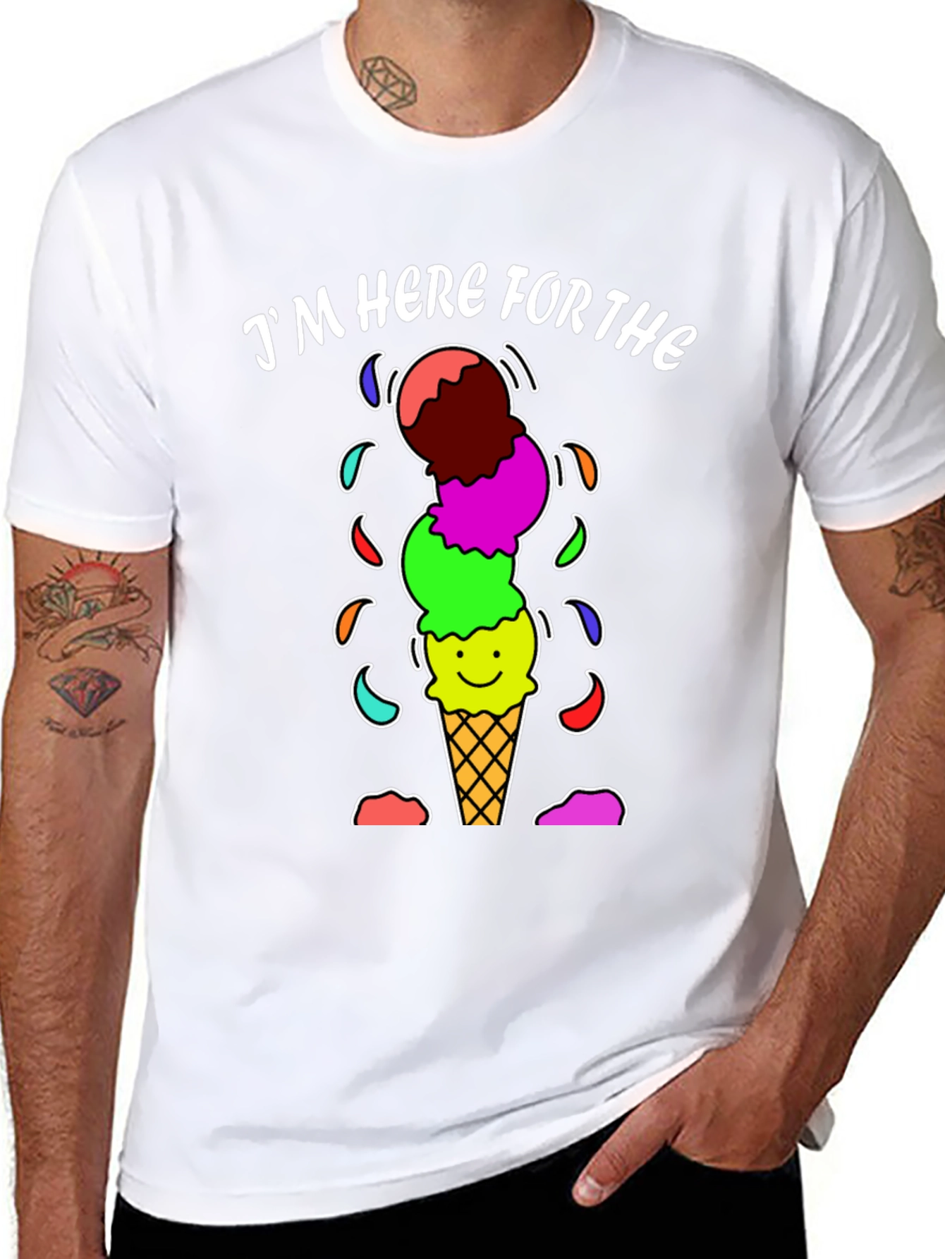Im Here For The Ice Cream Graphic Tee