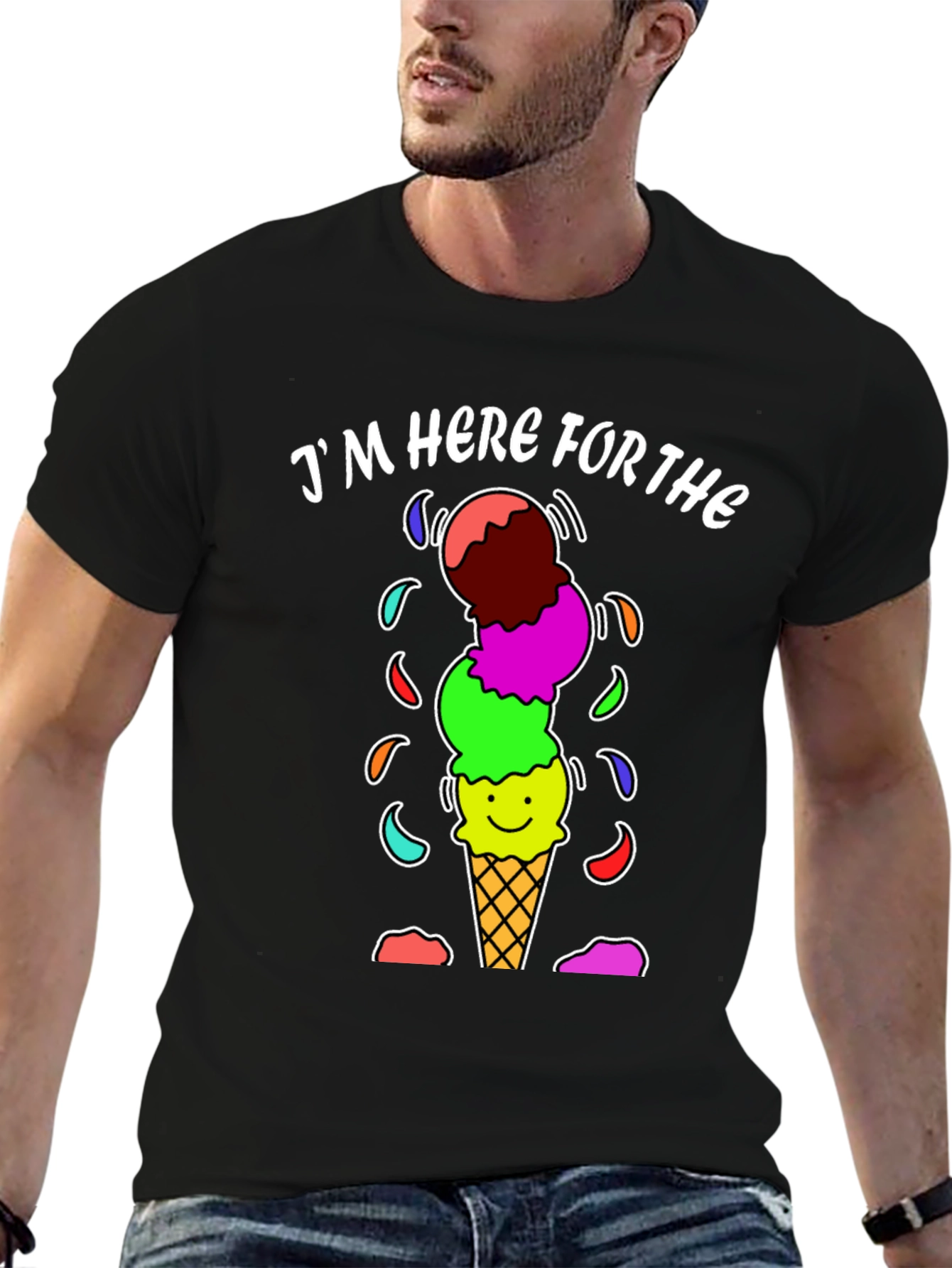Im Here For The Ice Cream Graphic Tee