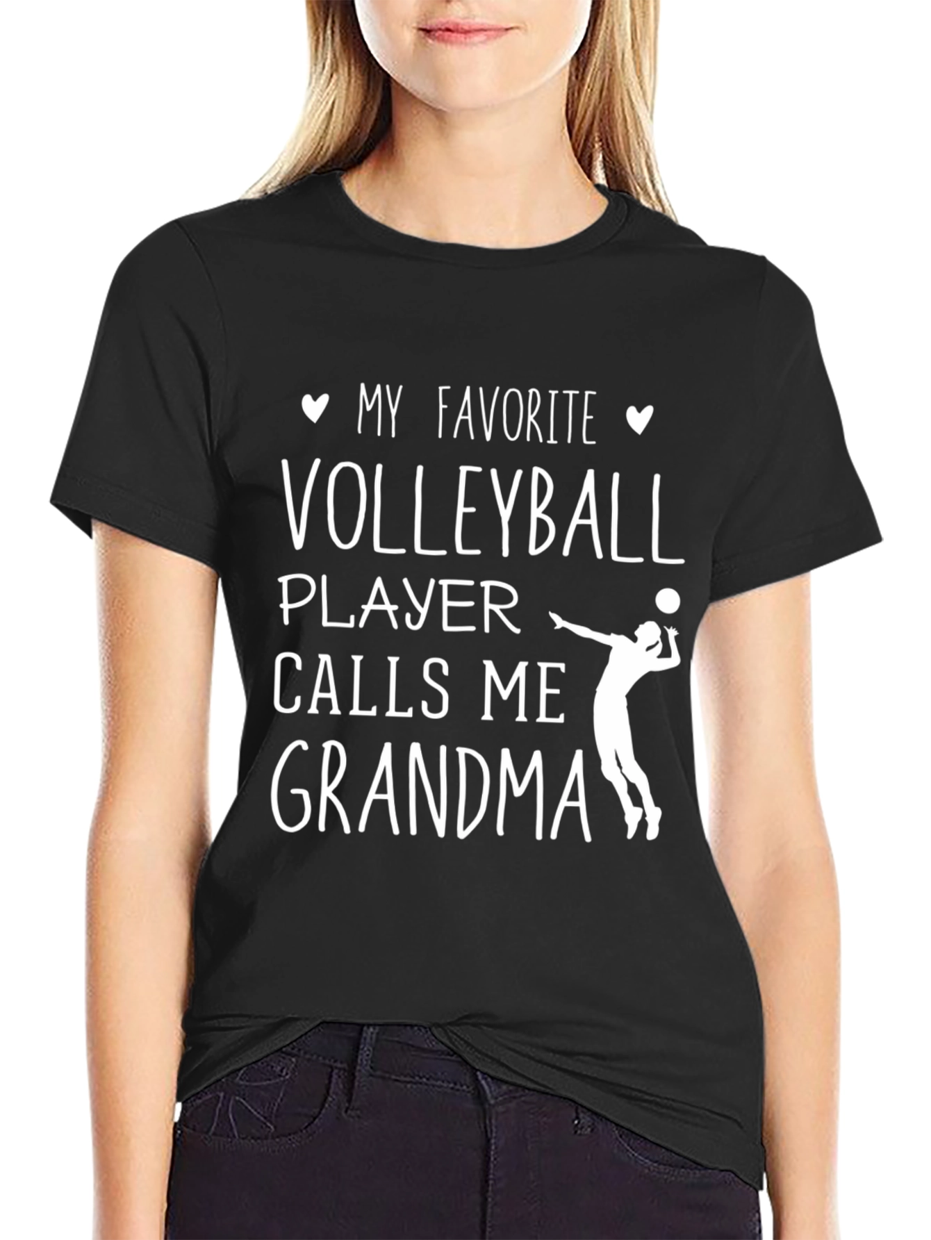 Volleyball Grandma Graphic T-Shirt