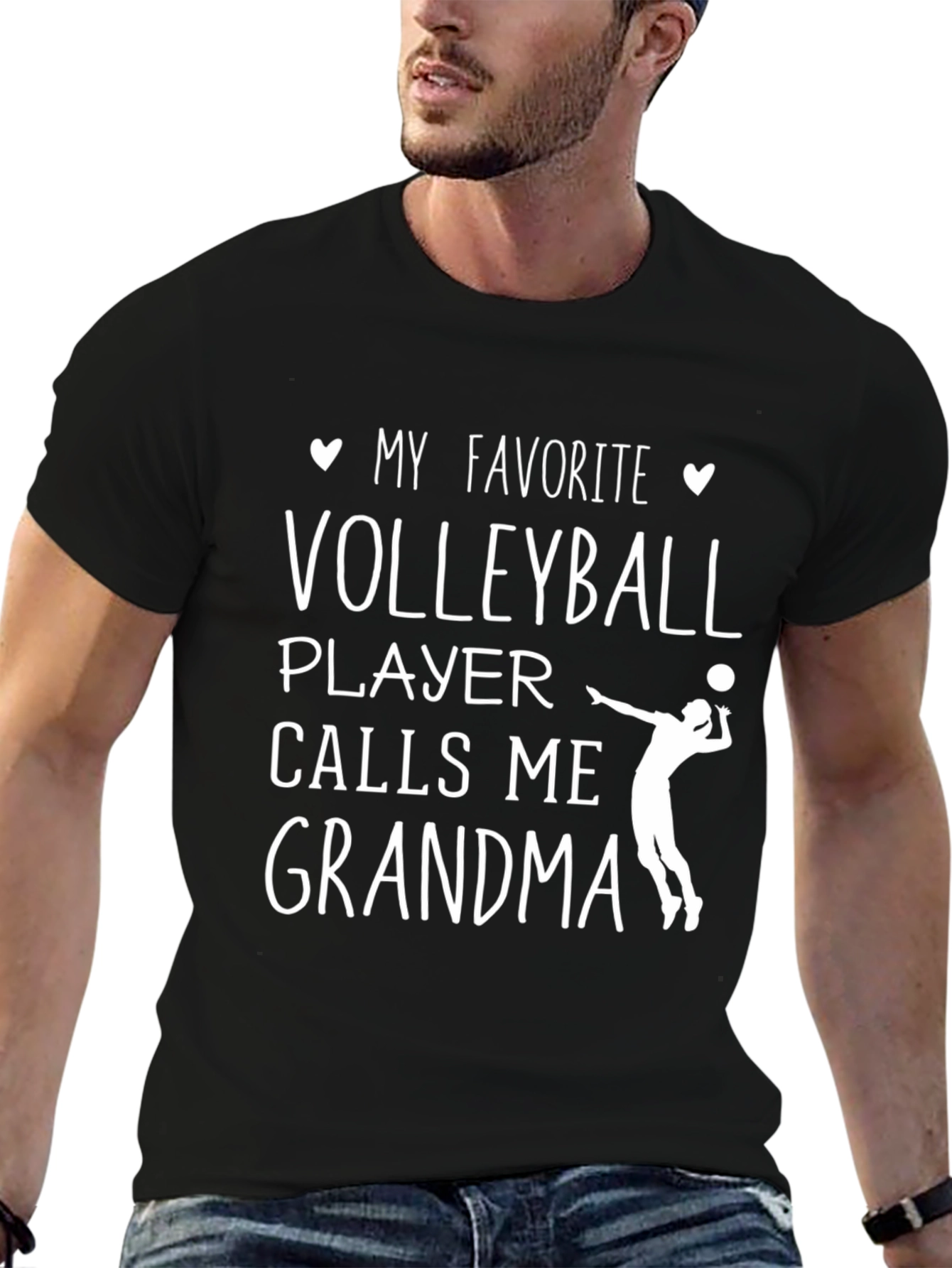 Volleyball Grandma Graphic T-Shirt