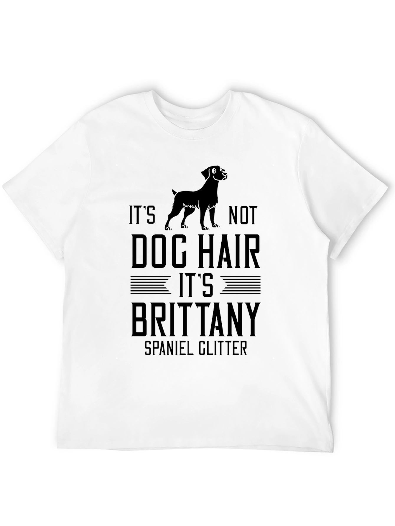 Brittany Spaniel Glitter T-Shirt - Dog Hair Tee