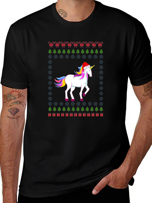 Festive Unicorn Christmas T-Shirt
