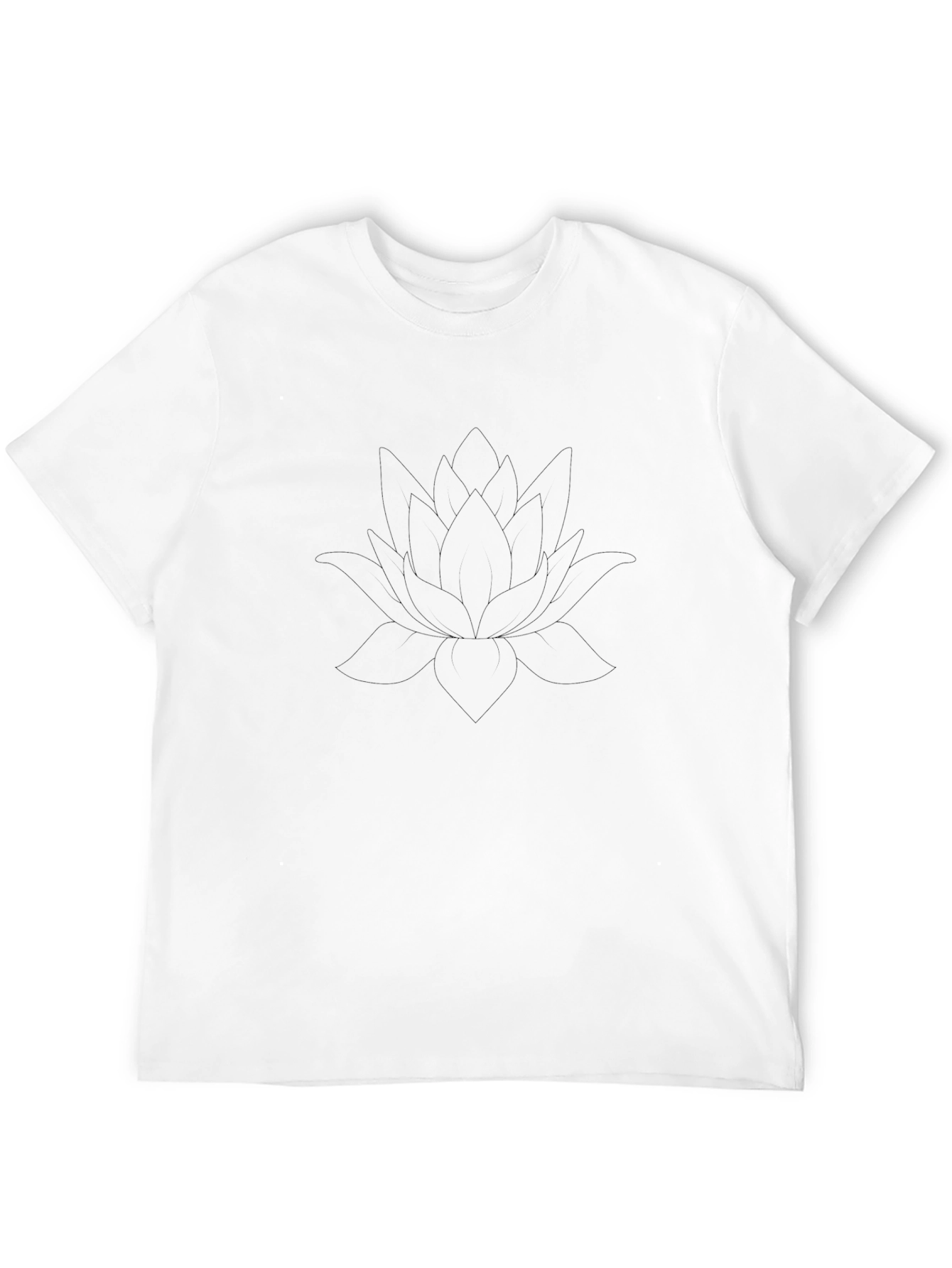 Black Lotus Graphic T-Shirt - Minimalist Design