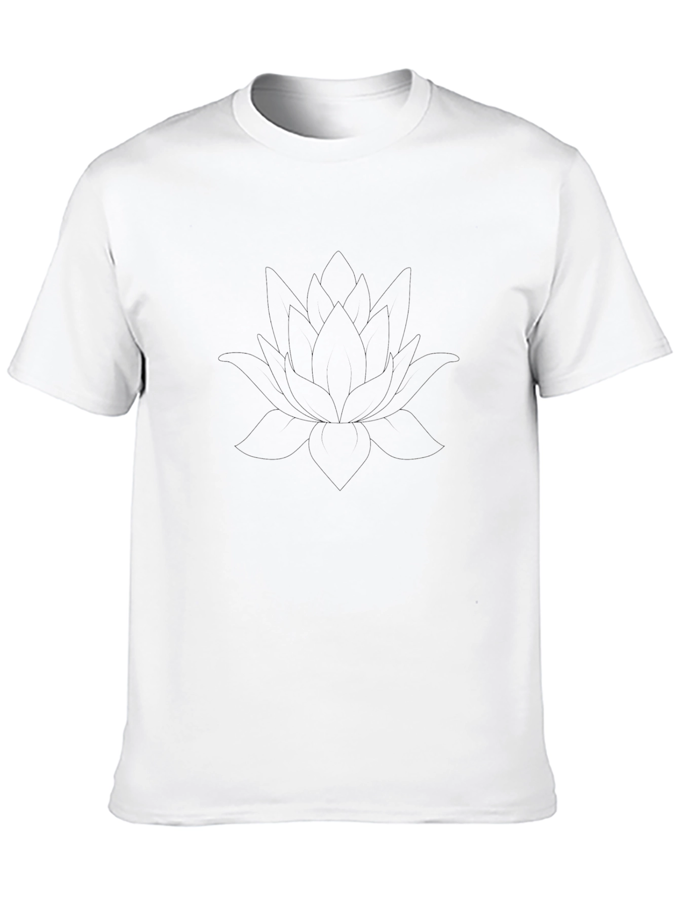 Black Lotus Graphic T-Shirt - Minimalist Design