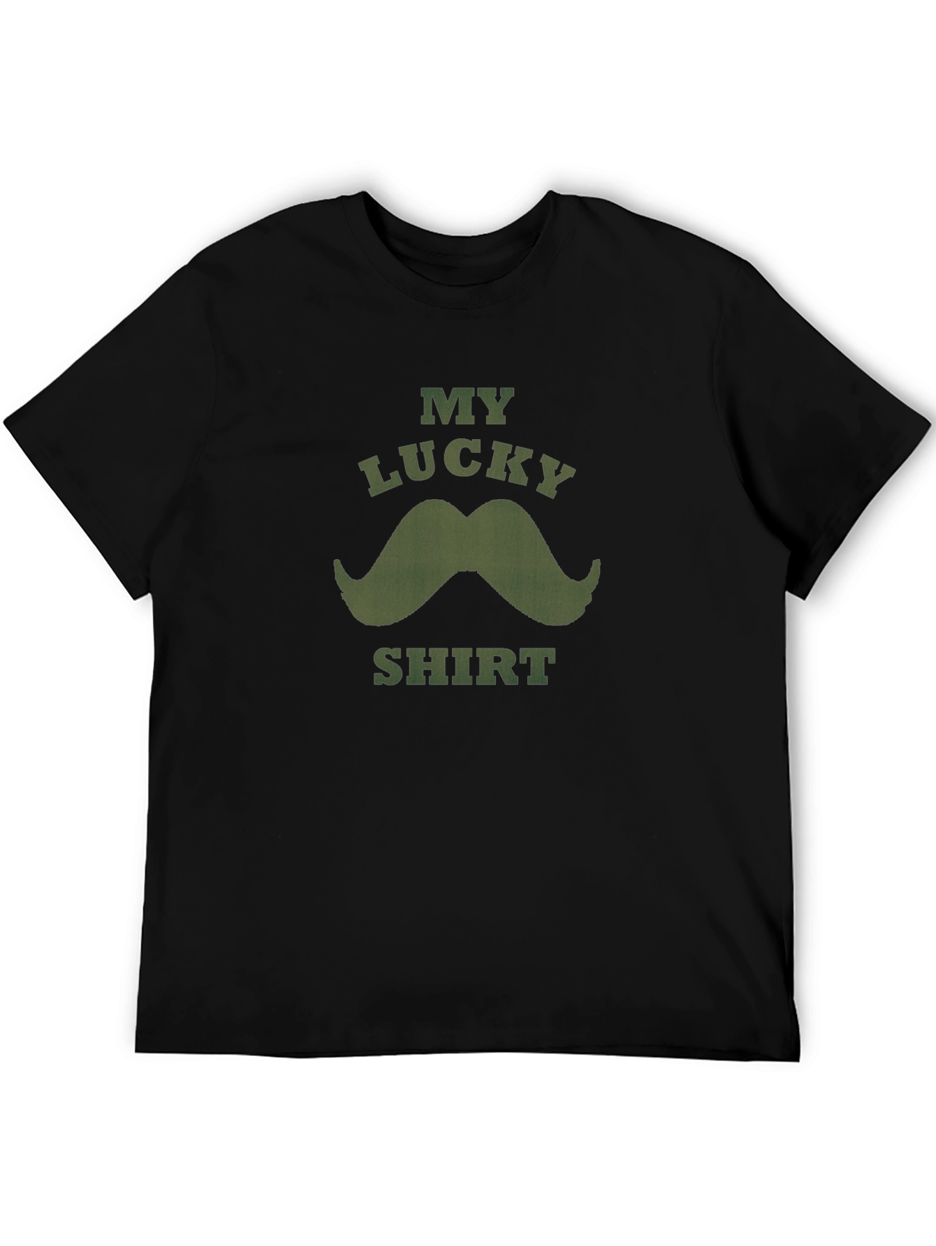 Lucky Mustache Graphic Tee - Mens Black T-Shirt