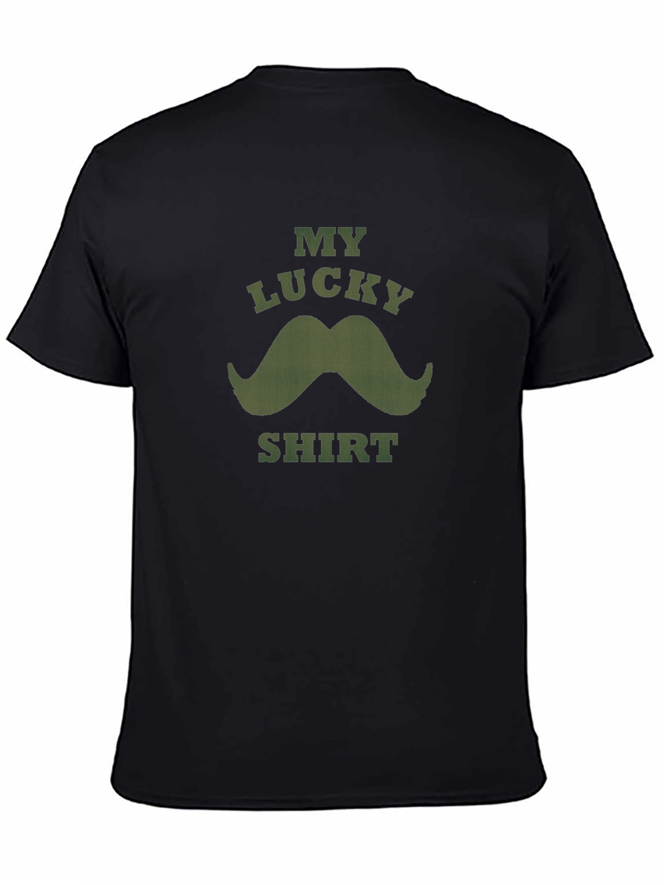 Lucky Mustache Graphic Tee - Mens Black T-Shirt
