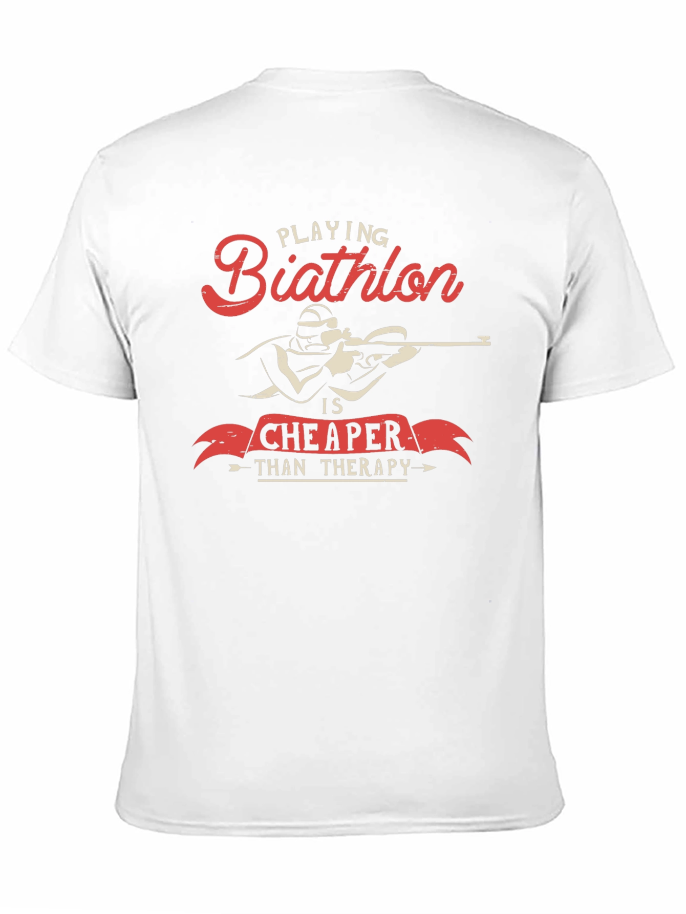 Biathlon Cheaper Than Therapy Graphic T-Shirt