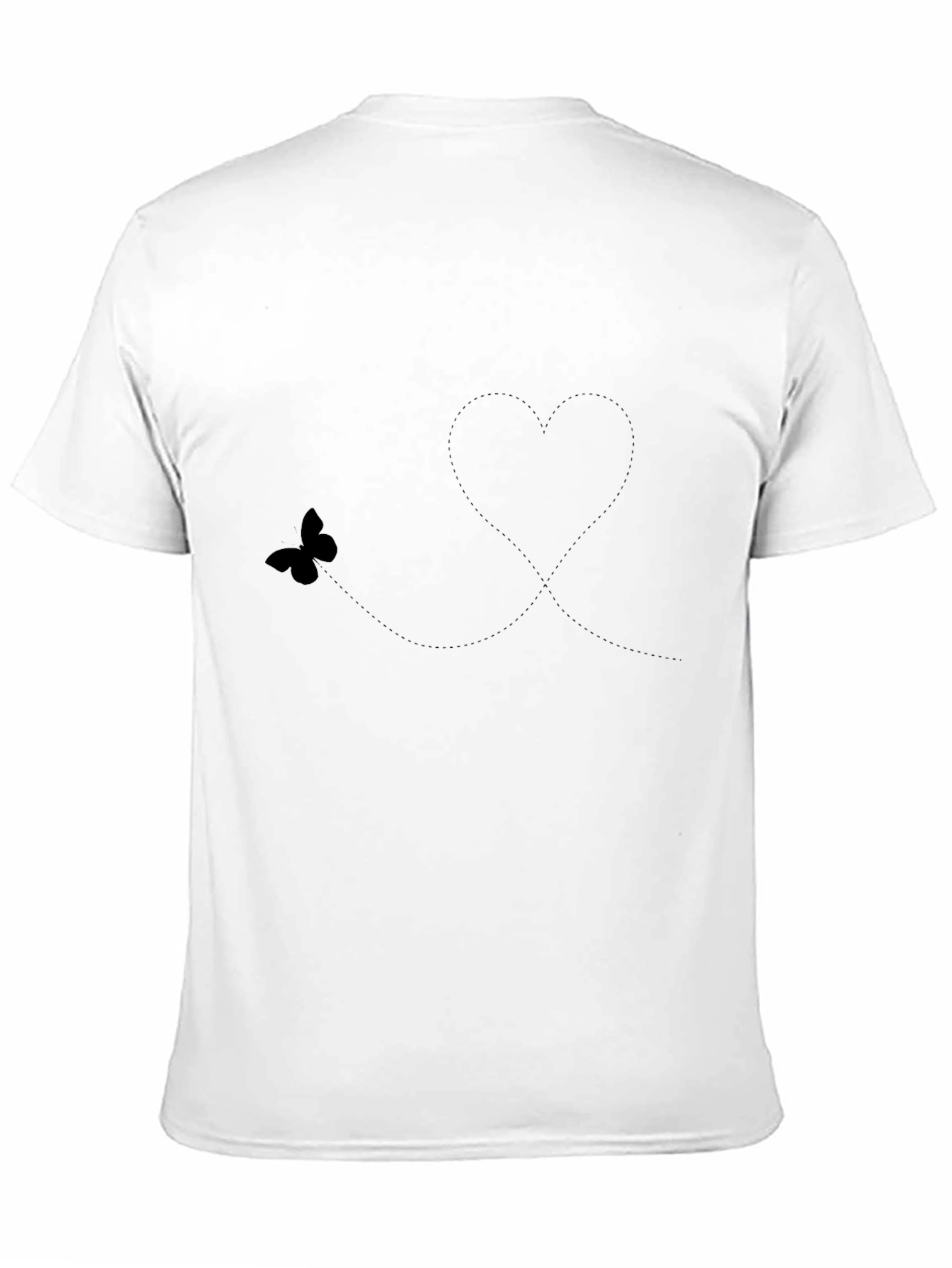 Butterfly Heart Graphic Black T-Shirt