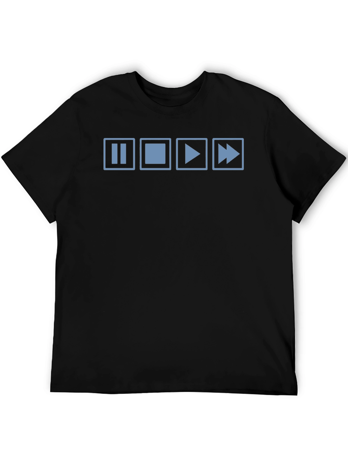 Pause Stop Play Fast Forward Graphic Tee