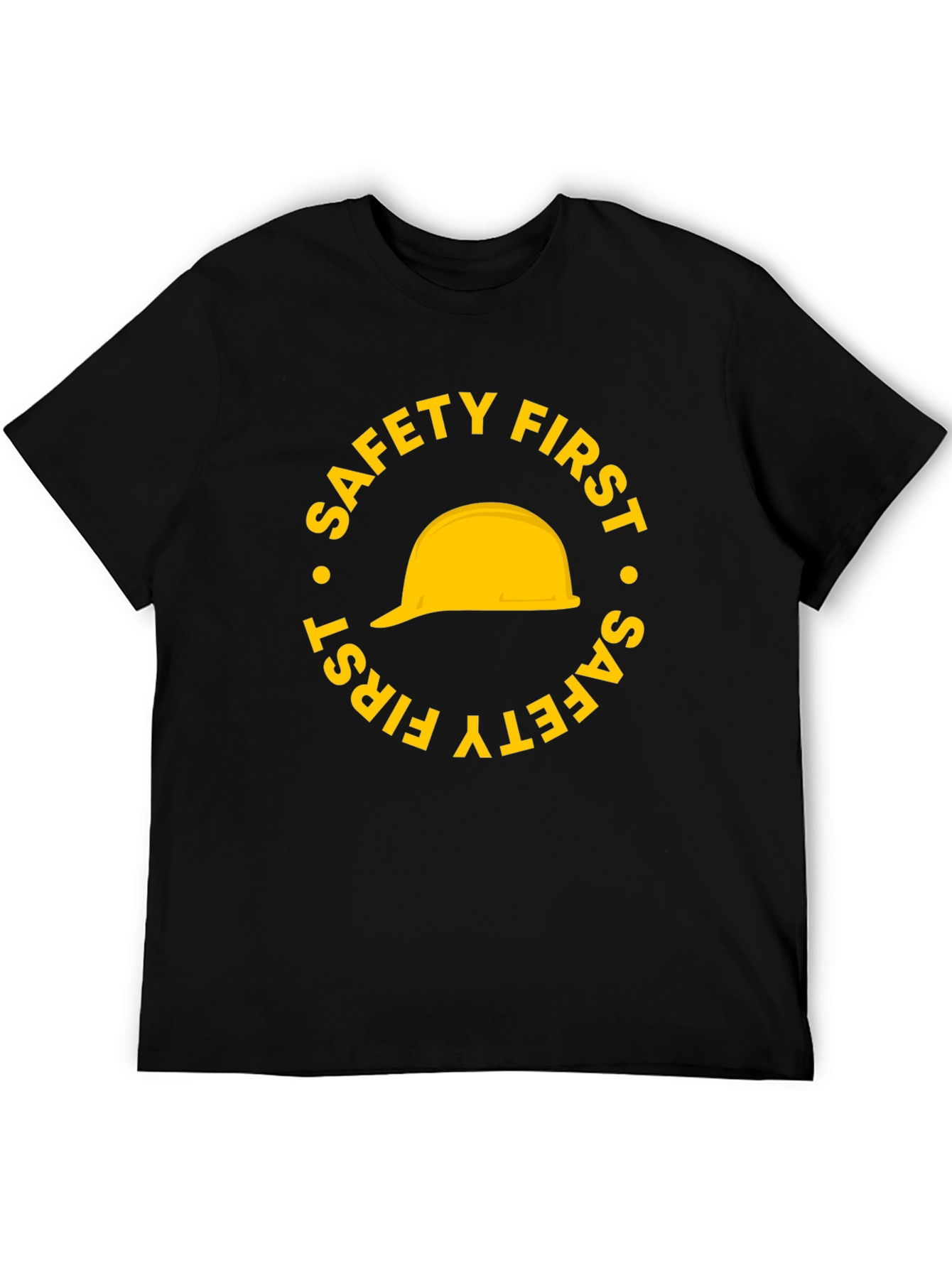 Safety First Hard Hat Graphic T-Shirt - Black