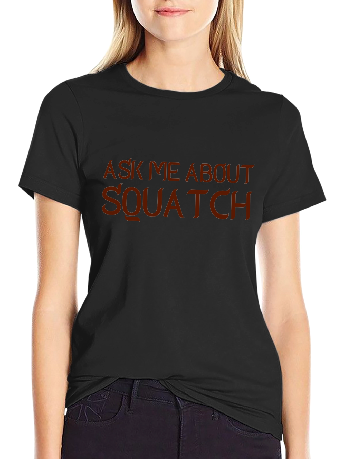 Ask Me About Squatch Black Graphic Tee