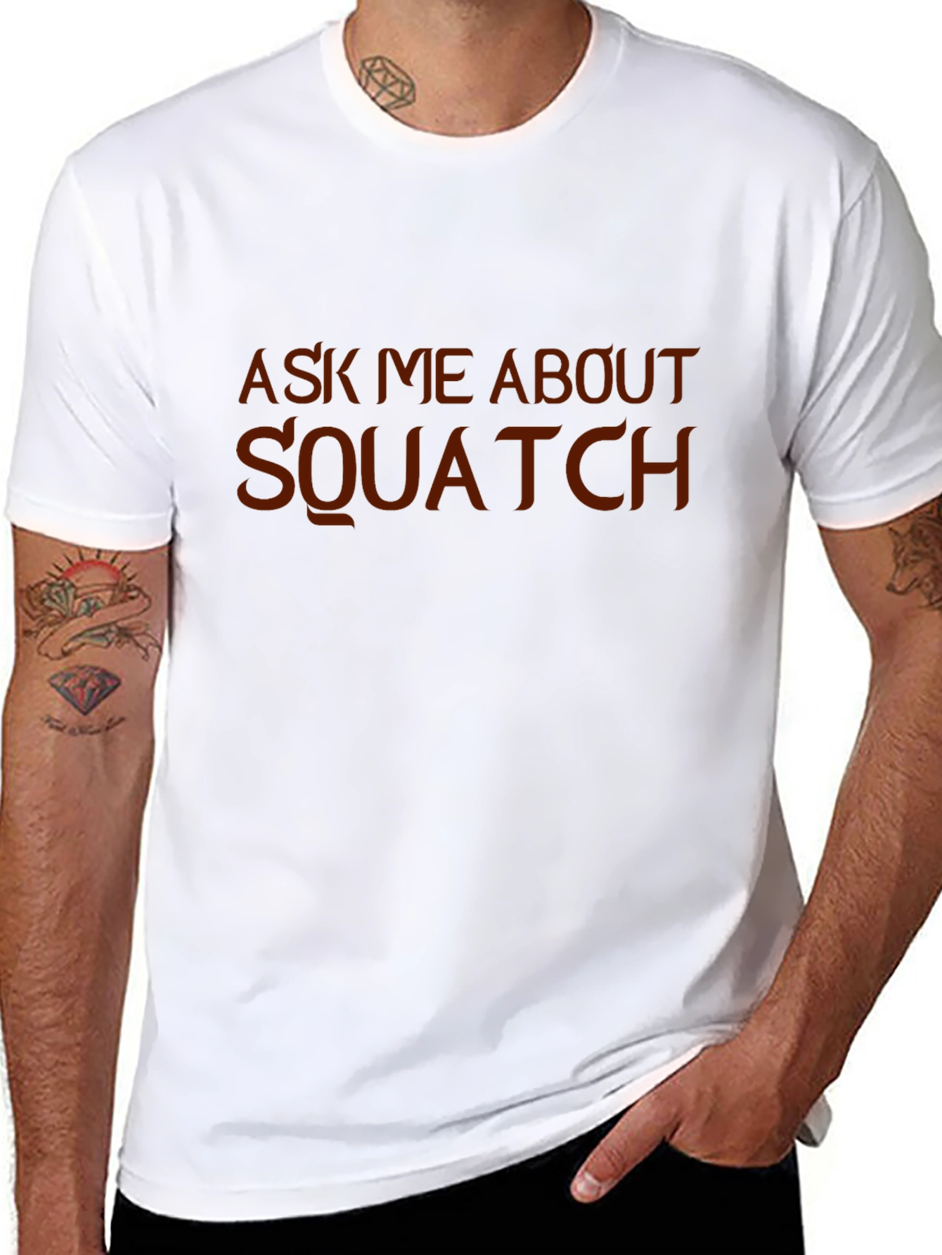 Ask Me About Squatch Black Graphic Tee