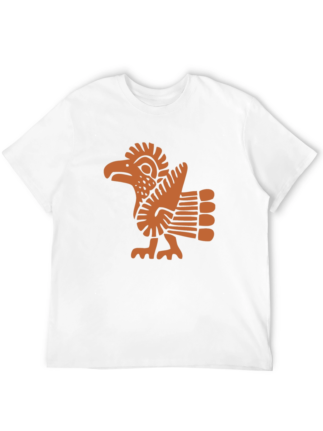 Aztec Eagle Graphic Tee - Black Cotton Blend