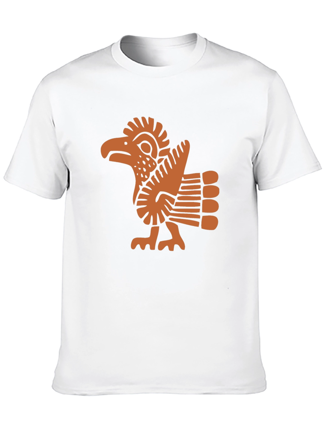 Aztec Eagle Graphic Tee - Black Cotton Blend
