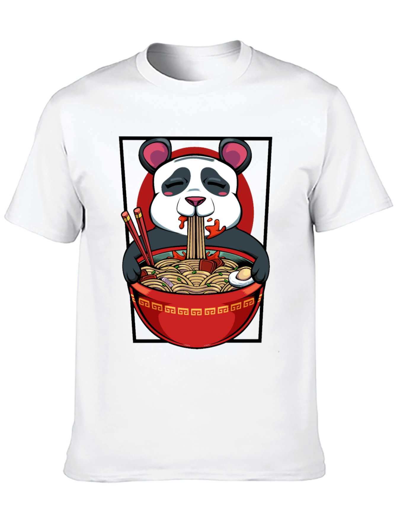 Panda Ramen T-Shirt - Cartoon Comfort Food Style