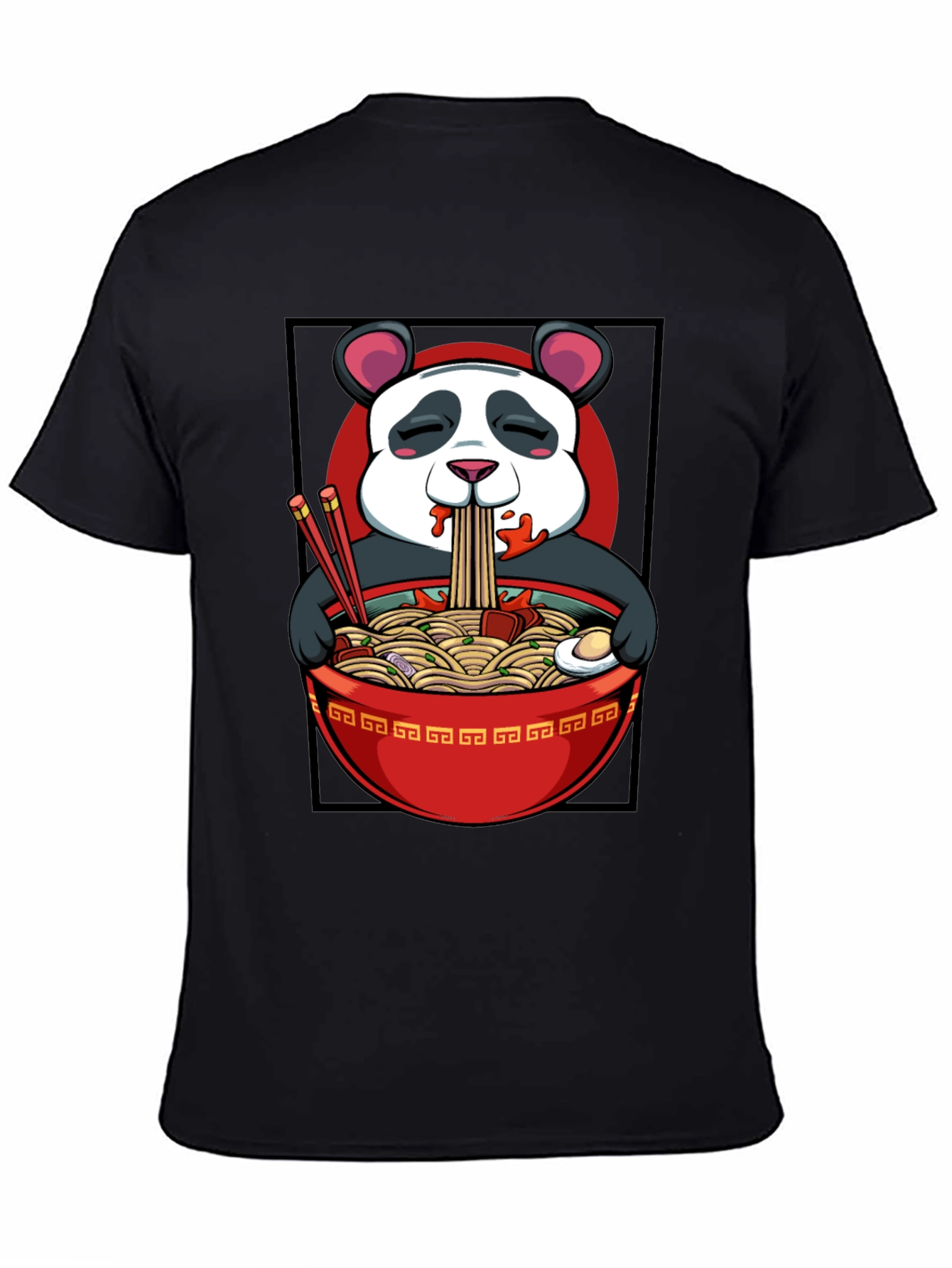 Panda Ramen T-Shirt - Cartoon Comfort Food Style