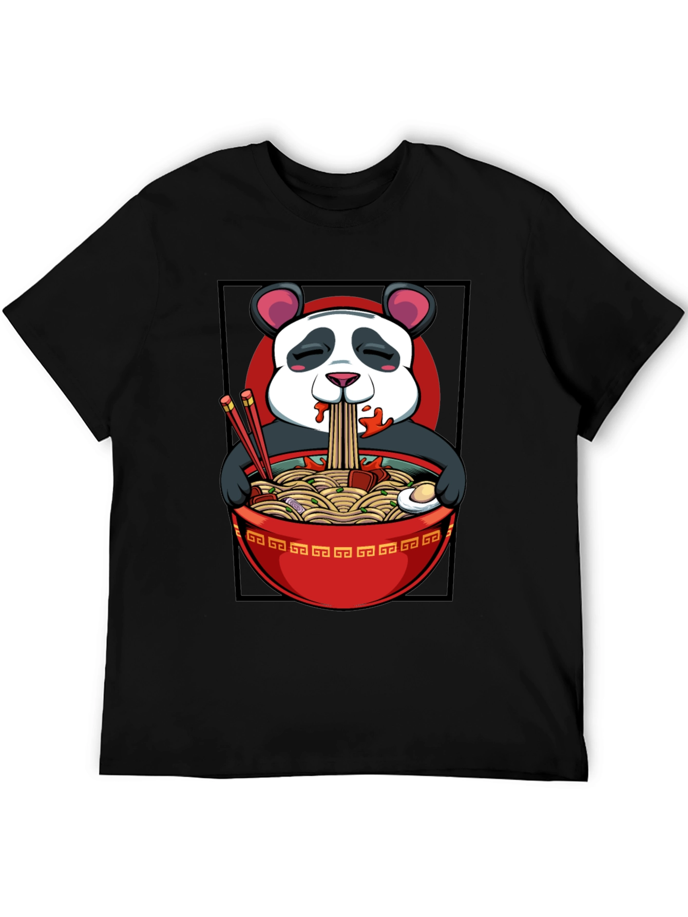 Panda Ramen T-Shirt - Cartoon Comfort Food Style