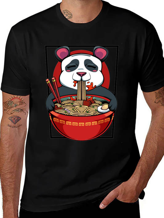 Panda Ramen T-Shirt - Cartoon Comfort Food Style