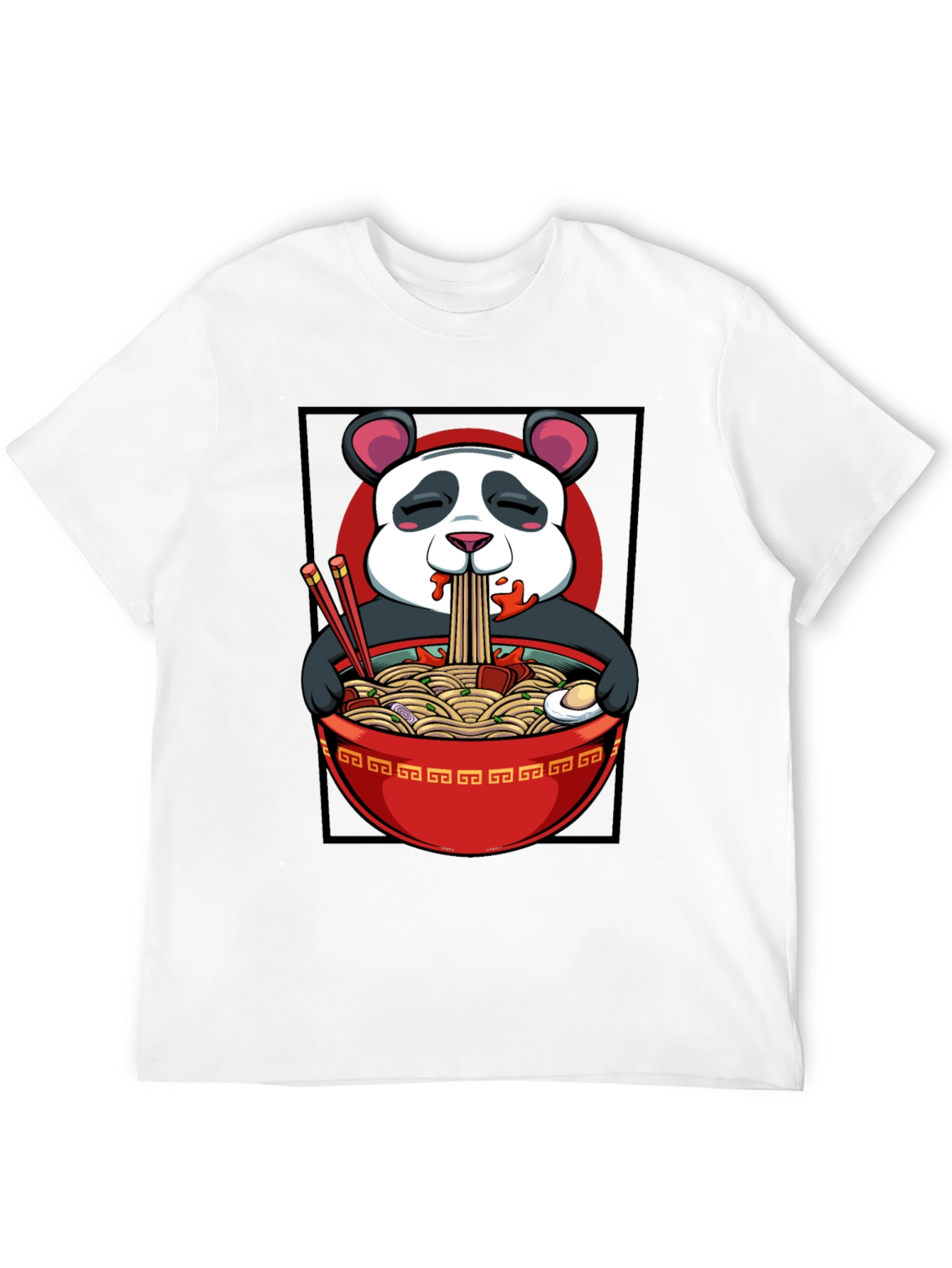 Panda Ramen T-Shirt - Cartoon Comfort Food Style