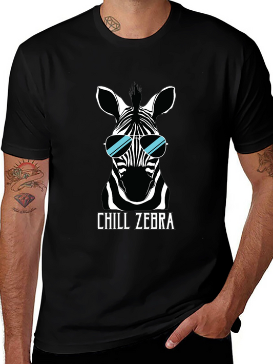 Chill Zebra Graphic Tee - Black T-Shirt