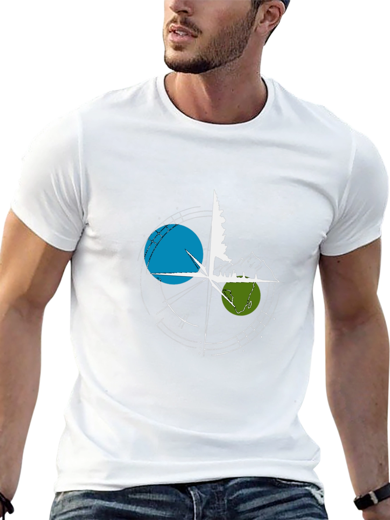 Nature Compass Graphic T-Shirt - Black