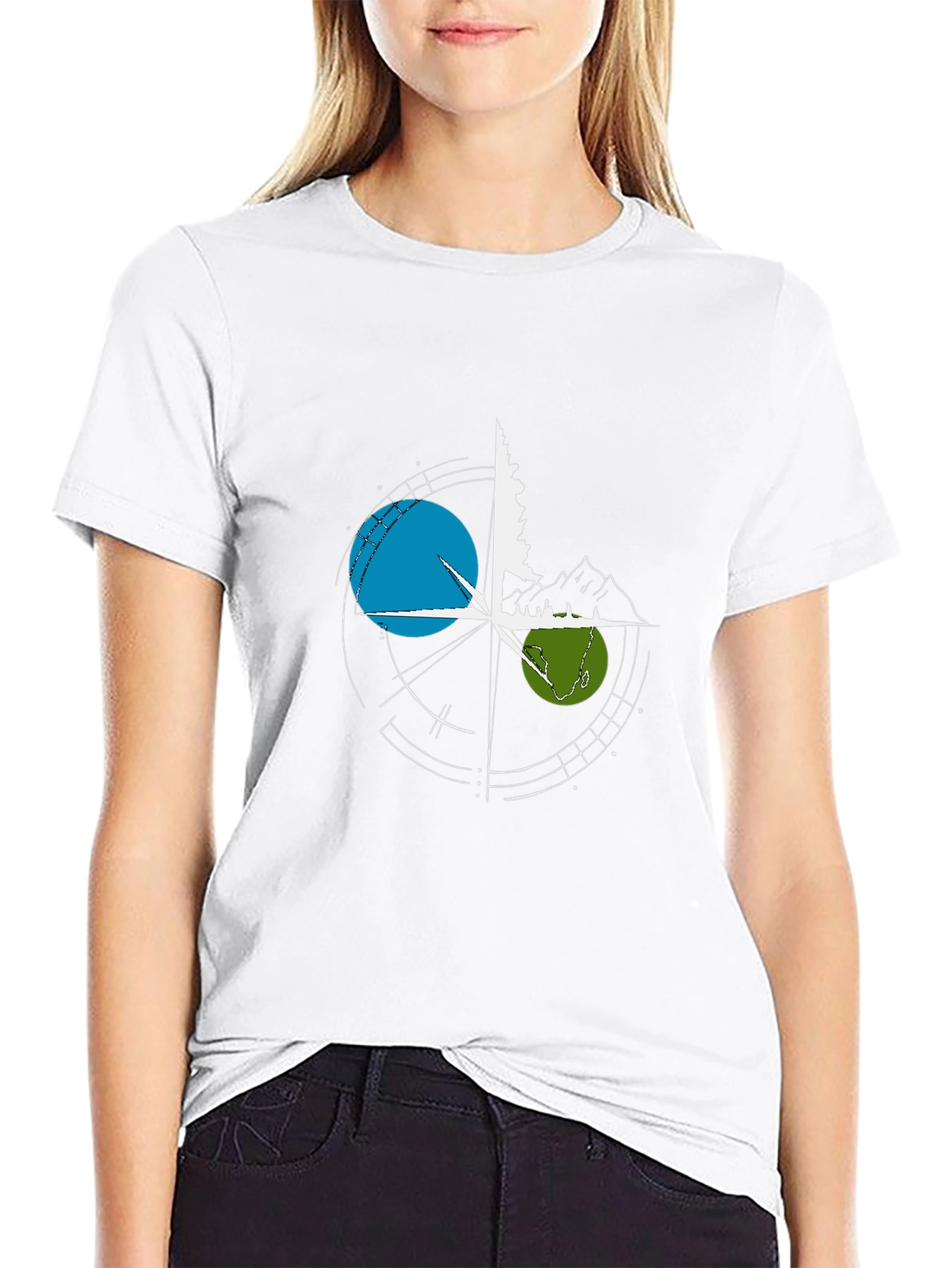 Nature Compass Graphic T-Shirt - Black