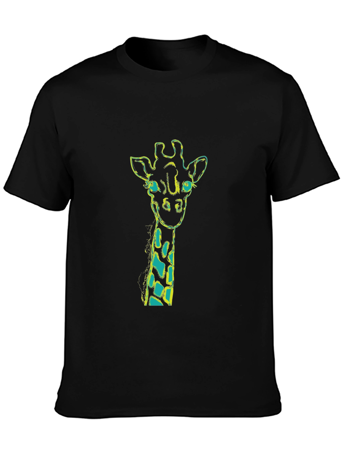 Giraffe Graphic Tee - Mens Black T-Shirt