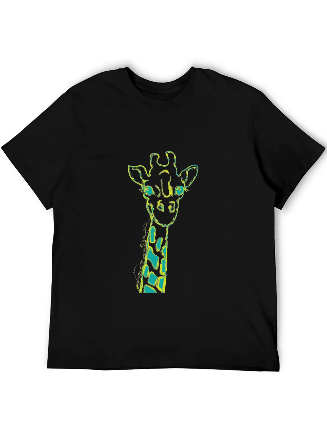 Giraffe Graphic Tee - Mens Black T-Shirt