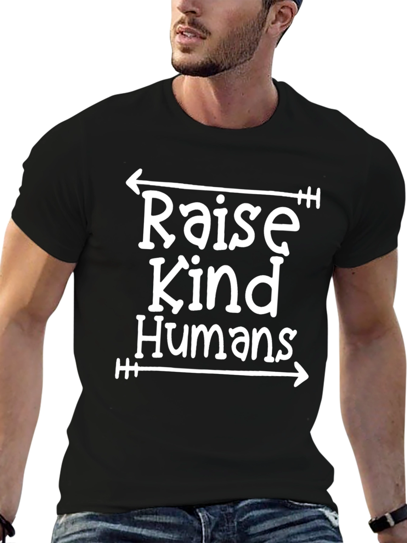 Raise Kind Humans T-Shirt - Trendy Graphic Tee