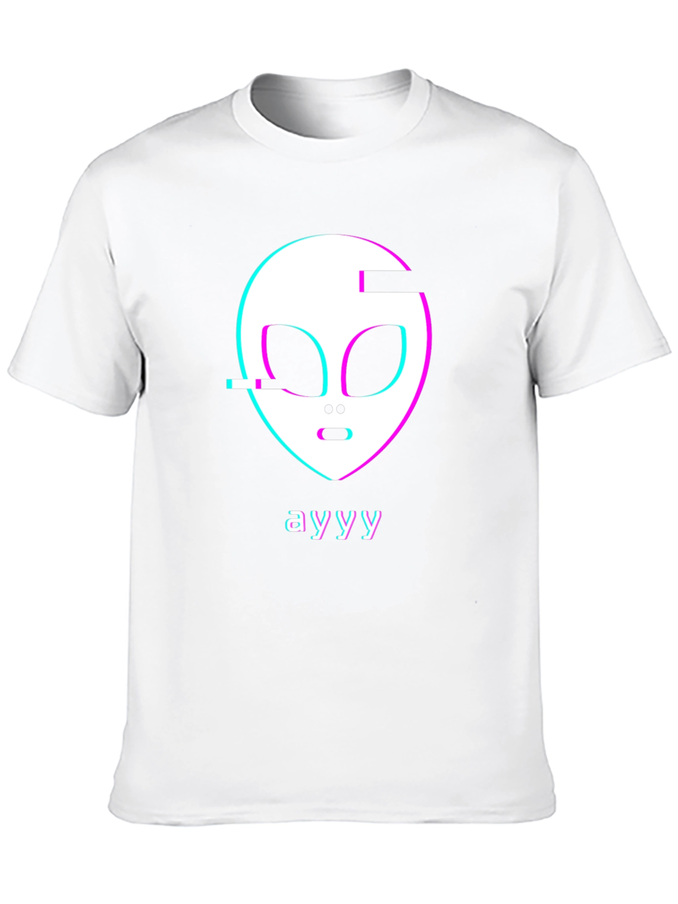 Ayyy Alien Glitch Graphic Tee - Trendy Style