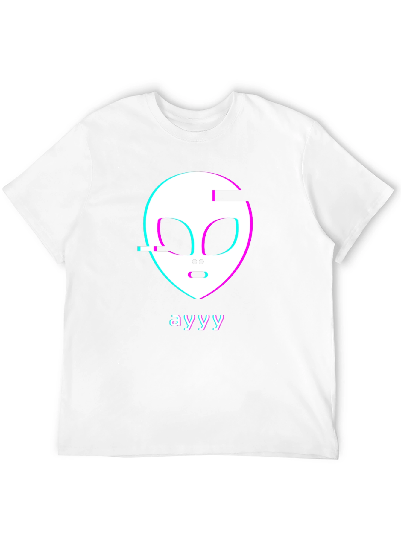 Ayyy Alien Glitch Graphic Tee - Trendy Style