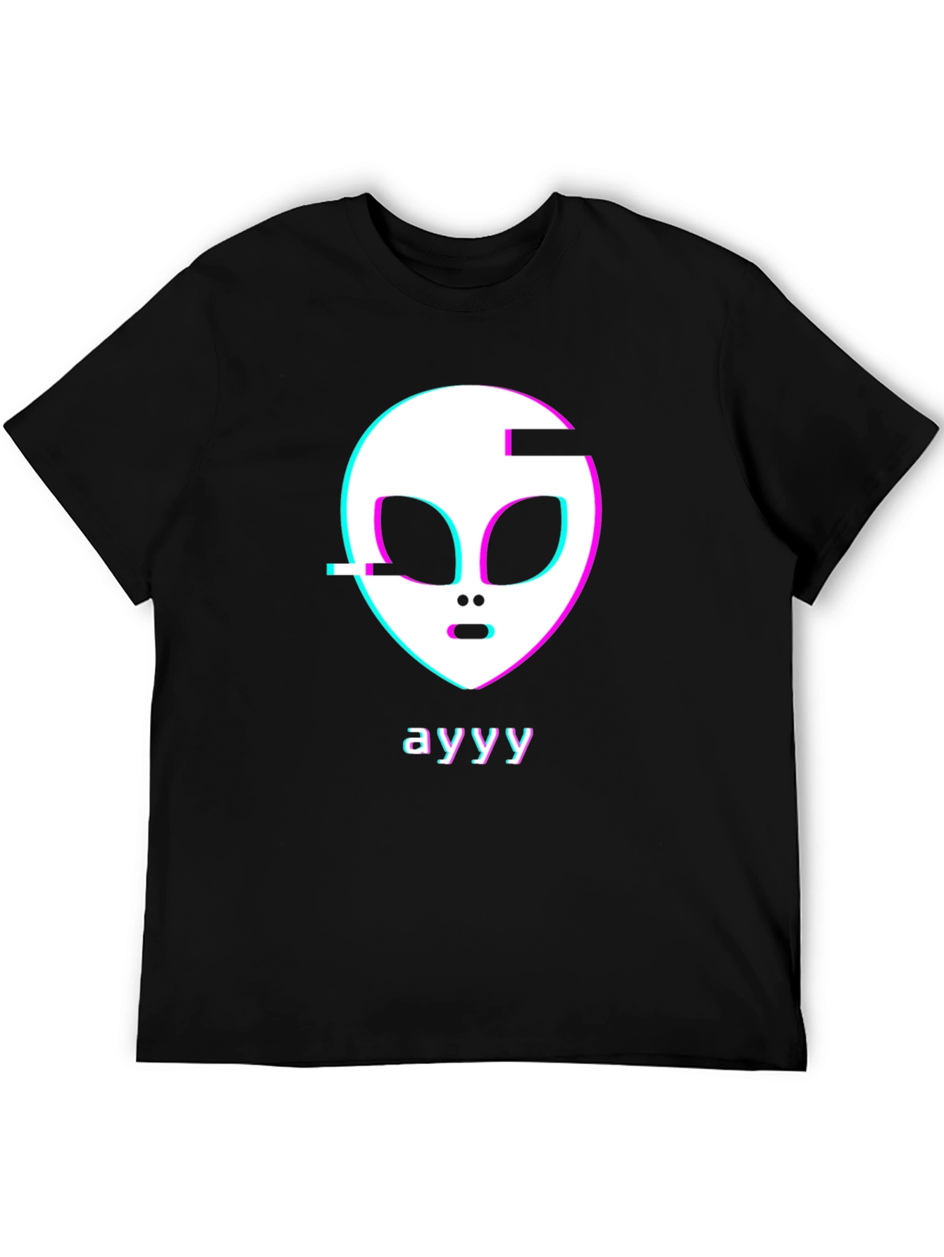 Ayyy Alien Glitch Graphic Tee - Trendy Style