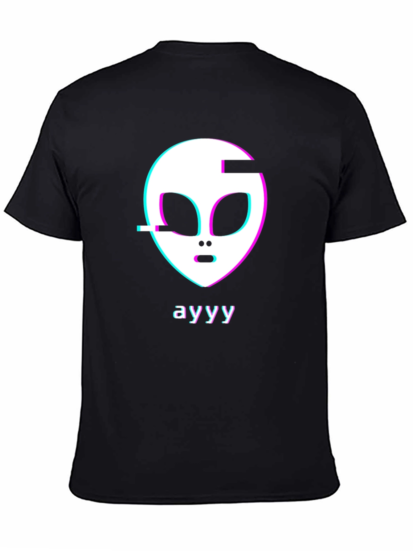 Ayyy Alien Glitch Graphic Tee - Trendy Style