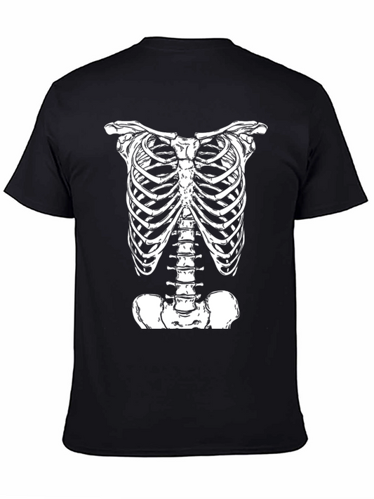 Skeleton Rib Cage Graphic T-Shirt - Halloween Costume Tee
