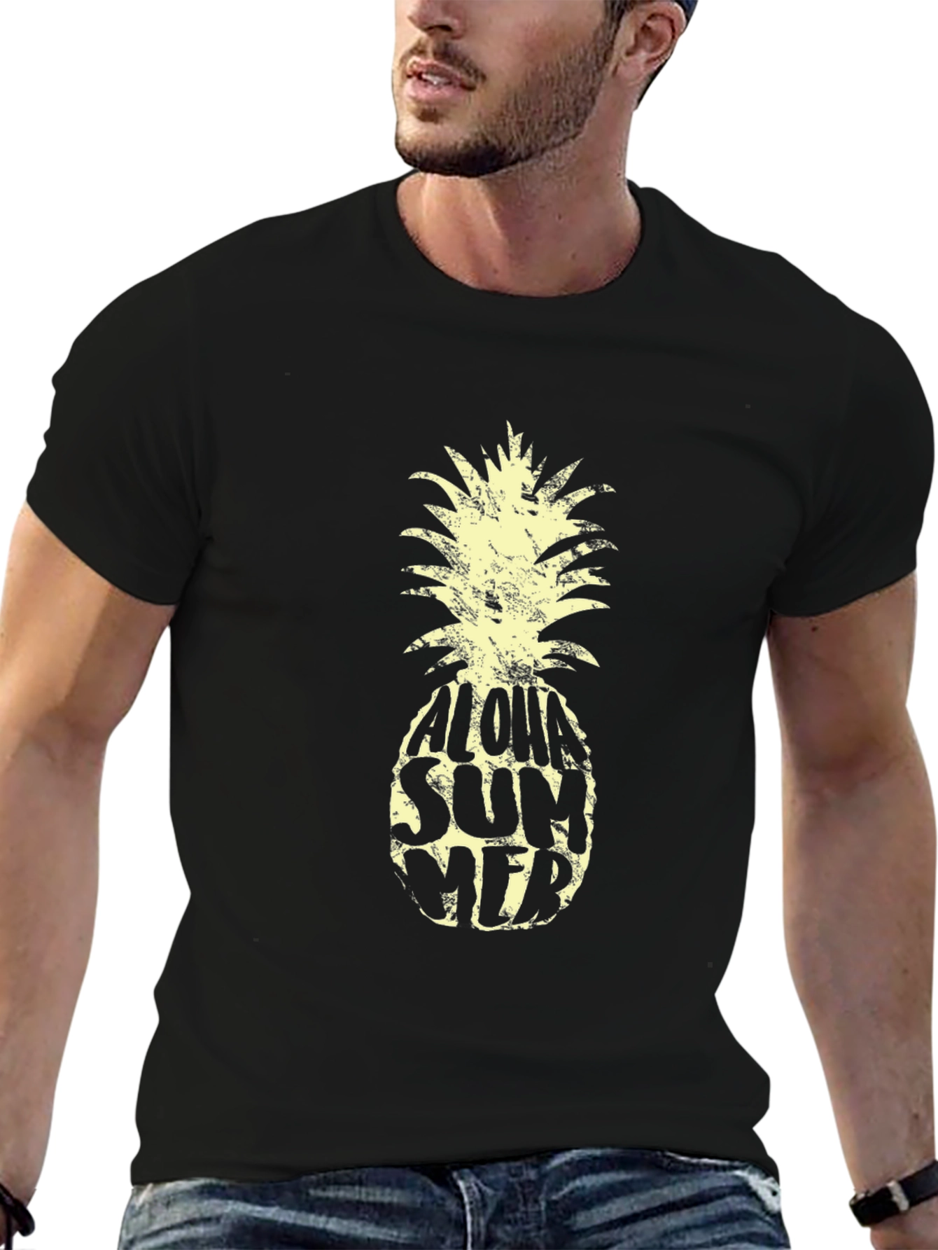 Aloha Summer Pineapple Graphic T-Shirt