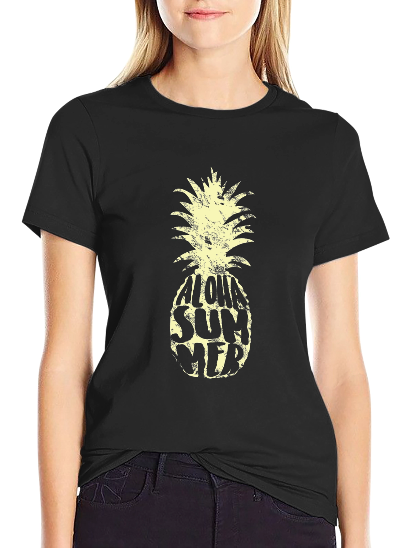 Aloha Summer Pineapple Graphic T-Shirt