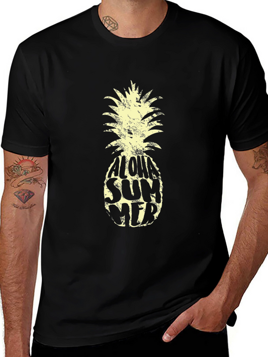 Aloha Summer Pineapple Graphic T-Shirt