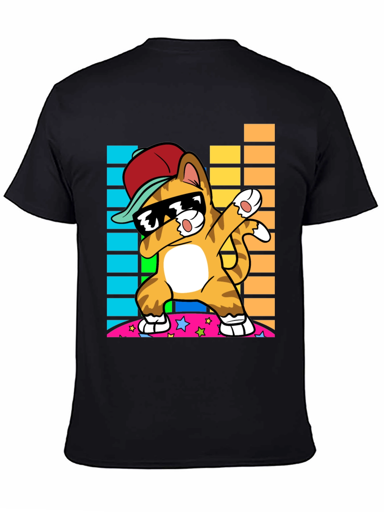 Cool Cat Dabbing Graphic T-Shirt