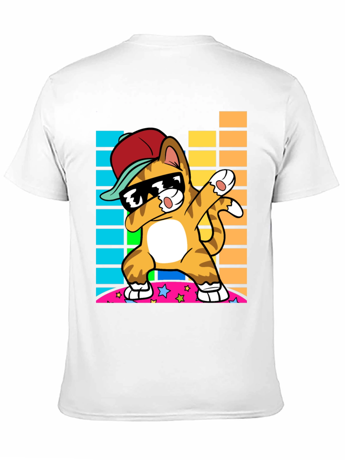 Cool Cat Dabbing Graphic T-Shirt