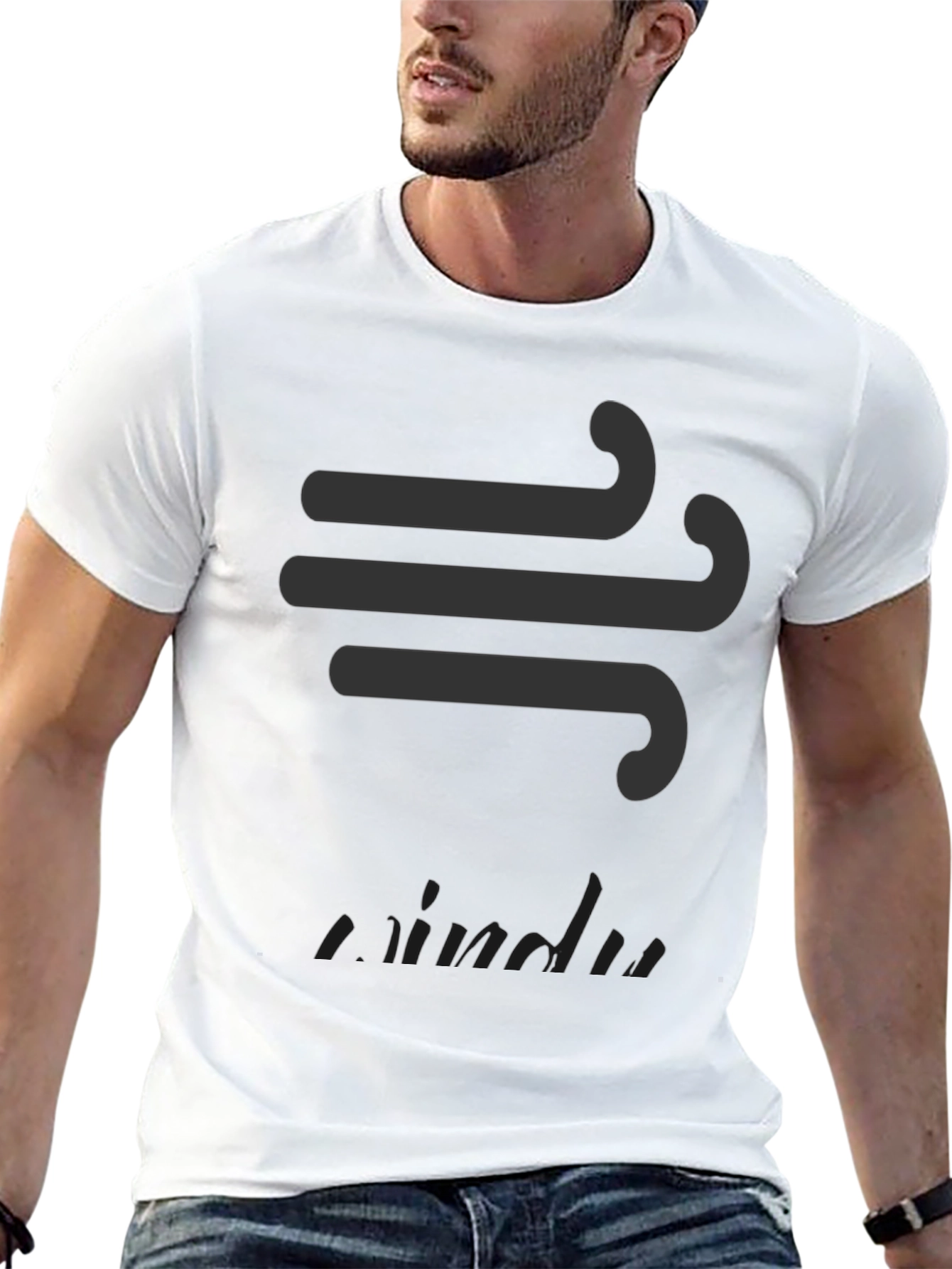 Windy Graphic Black T-Shirt