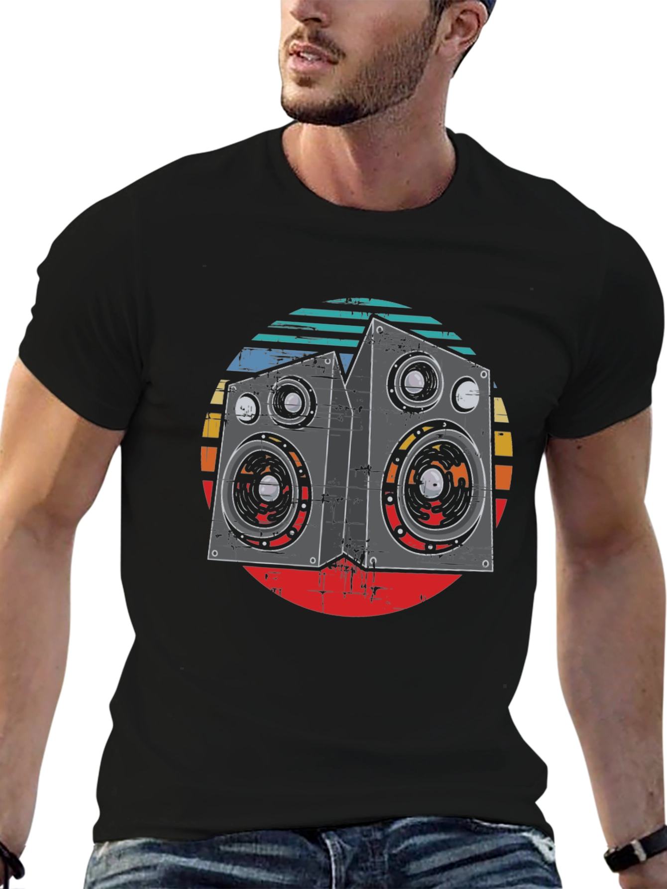 Retro Speaker Graphic T-Shirt